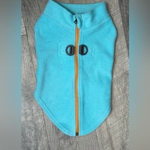 Gooby Zip Up Fleece - Turquoise - Size Large.